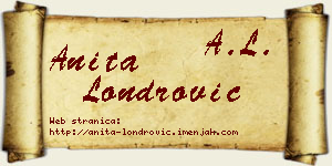 Anita Londrović vizit kartica